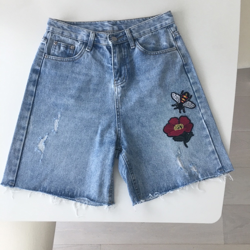 Denim Fashion High WAIST SHORTS COTTON EU SIZE M